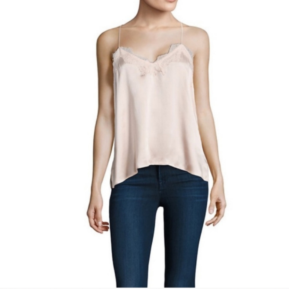 Cami NYC Racer Silk Charmeuse Blush Cami Medium